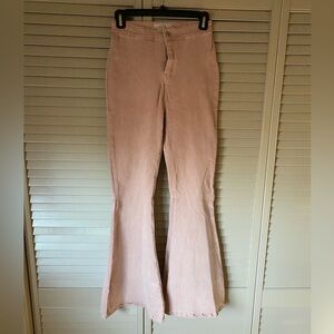 Wide Bell Bottom Pink Denim